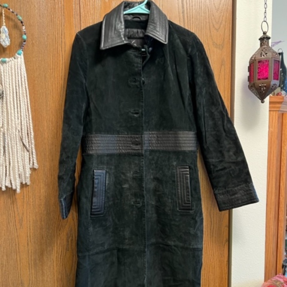 Vintage Suede Leather Coat